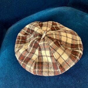 Wool Plaid Scottish Balmoral Beret NWOT